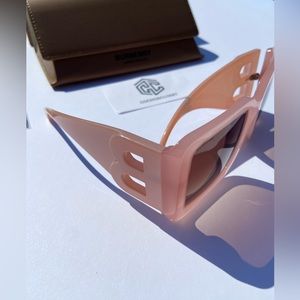BURBERRY BE4312 FRITH PINK SUNGLASSES BOLD OVERSIZED SQUARED